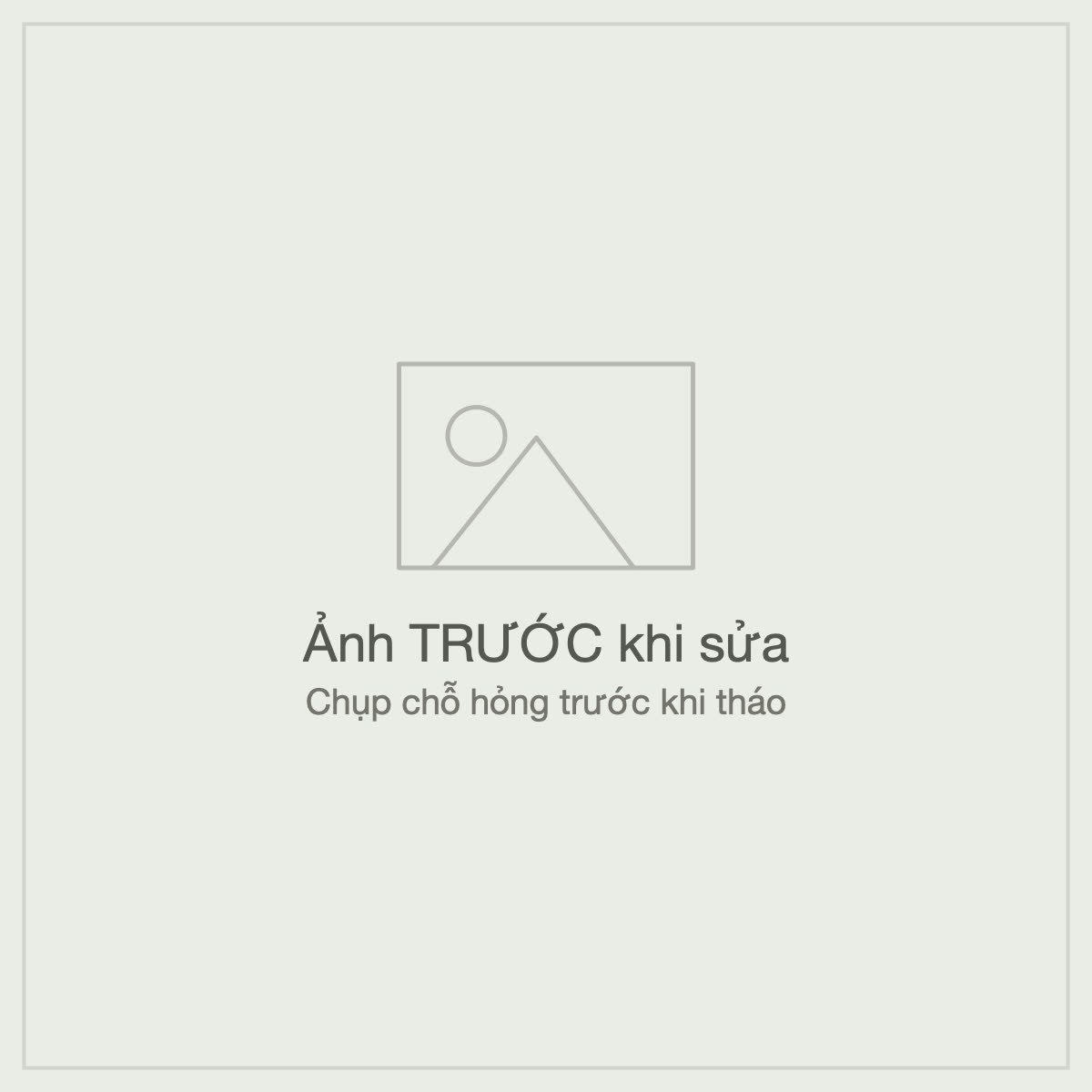 Trước — Chỗ đặt ảnh trước/sau một ca sửa — xưởng gửi ảnh của mình vào đây